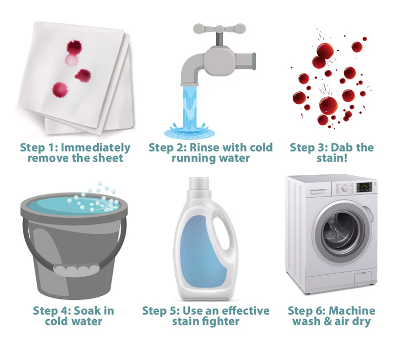 how to get blood out of sheets